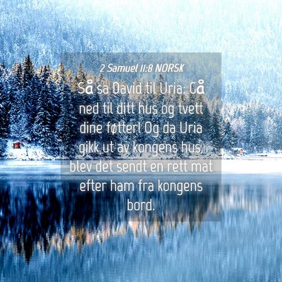 Picture 04 - 2 Samuel 11:8 NORSK - Så sa David til Uria: Gå ned til ditt hus og - Bible Verse Picture