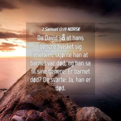 Picture 04 - 2 Samuel 12:19 NORSK - Da David så at hans tjenere hvisket sig imellem, - Bible Verse Picture