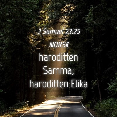 Picture 04 - 2 Samuel 23:25 NORSK - haroditten Samma; haroditten - Bible Verse Picture