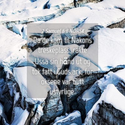 Picture 04 - 2 Samuel 6:6 NORSK - Da de kom til Nakons treskeplass, rakte Ussa sin - Bible Verse Picture