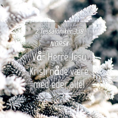 Picture 04 - 2 Tessaloniker 3:18 NORSK - Vår Herre Jesu Kristi nåde være med eder - Bible Verse Picture
