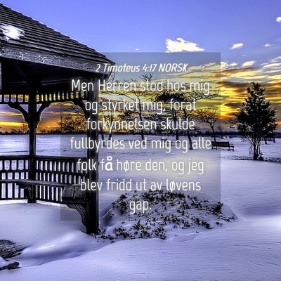 Picture 04 - 2 Timoteus 4:17 NORSK - Men Herren stod hos mig og styrket mig, forat - Bible Verse Picture