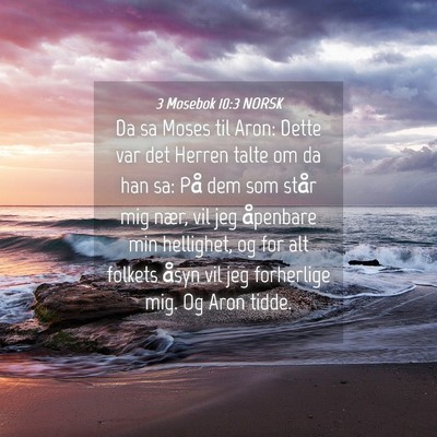Picture 04 - 3 Mosebok 10:3 NORSK - Da sa Moses til Aron: Dette var det Herren talte - Bible Verse Picture