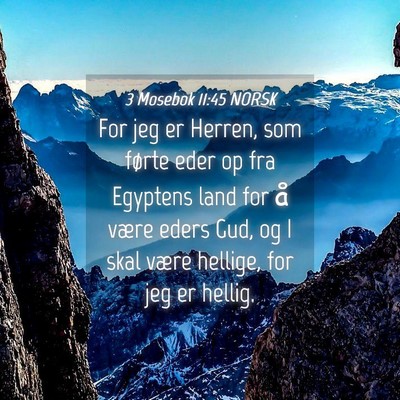 Picture 04 - 3 Mosebok 11:45 NORSK - For jeg er Herren, som førte eder op fra - Bible Verse Picture