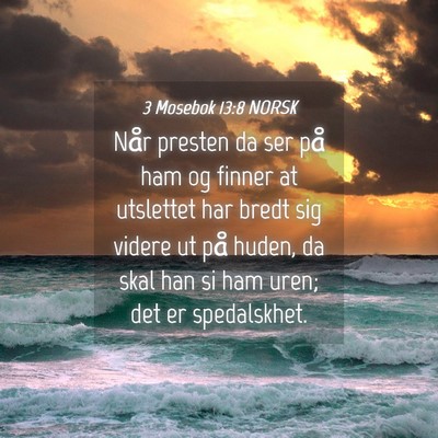 Picture 04 - 3 Mosebok 13:8 NORSK - Når presten da ser på ham og finner at - Bible Verse Picture