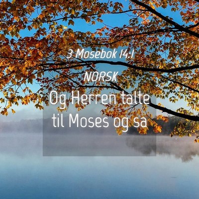 Picture 04 - 3 Mosebok 14:1 NORSK - Og Herren talte til Moses og - Bible Verse Picture