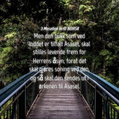 Picture 04 - 3 Mosebok 16:10 NORSK - Men den bukk som ved loddet er tilfalt Asasel, - Bible Verse Picture