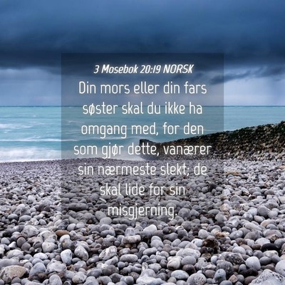 Picture 04 - 3 Mosebok 20:19 NORSK - Din mors eller din fars søster skal du ikke ha - Bible Verse Picture