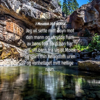 Picture 04 - 3 Mosebok 20:3 NORSK - Jeg vil sette mitt åsyn mot den mann og utrydde - Bible Verse Picture