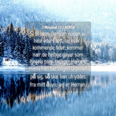 Picture 04 - 3 Mosebok 22:3 NORSK - Si til dem: Dersom nogen av hele eders ætt, nu - Bible Verse Picture