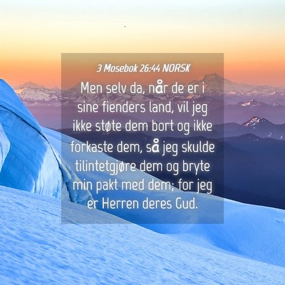 Picture 04 - 3 Mosebok 26:44 NORSK - Men selv da, når de er i sine fienders land, vil - Bible Verse Picture