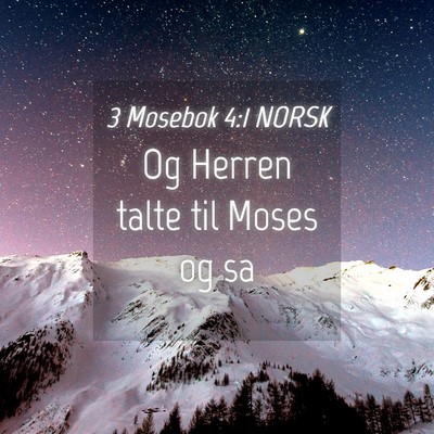 Picture 04 - 3 Mosebok 4:1 NORSK - Og Herren talte til Moses og - Bible Verse Picture