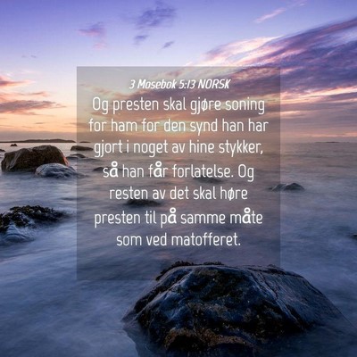 Picture 04 - 3 Mosebok 5:13 NORSK - Og presten skal gjøre soning for ham for den - Bible Verse Picture