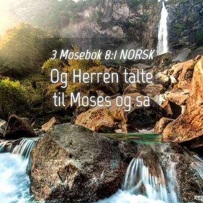 Picture 04 - 3 Mosebok 8:1 NORSK - Og Herren talte til Moses og - Bible Verse Picture
