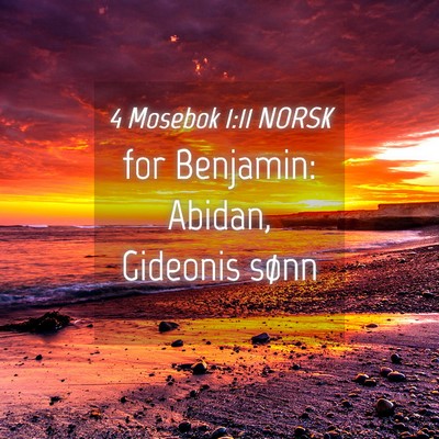 Picture 04 - 4 Mosebok 1:11 NORSK - for Benjamin: Abidan, Gideonis - Bible Verse Picture
