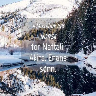 Picture 04 - 4 Mosebok 1:15 NORSK - for Naftali: Akira, Enans - Bible Verse Picture