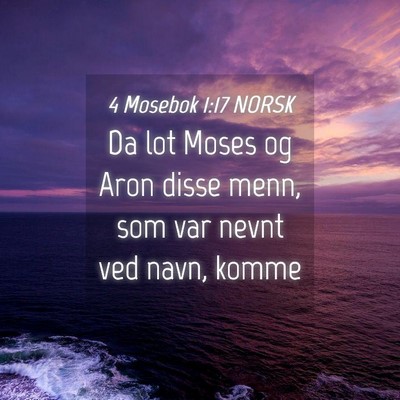 Picture 04 - 4 Mosebok 1:17 NORSK - Da lot Moses og Aron disse menn, som var nevnt - Bible Verse Picture