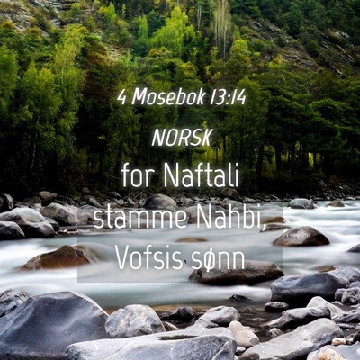 Picture 04 - 4 Mosebok 13:14 NORSK - for Naftali stamme Nahbi, Vofsis - Bible Verse Picture