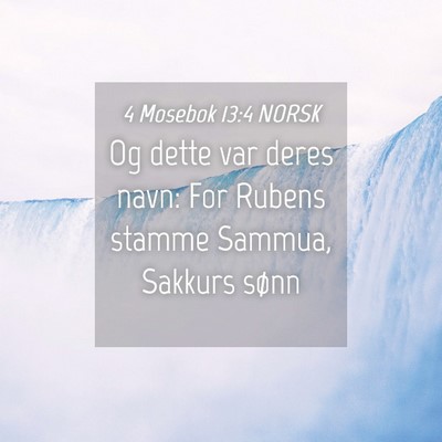 Picture 04 - 4 Mosebok 13:4 NORSK - Og dette var deres navn: For Rubens stamme - Bible Verse Picture