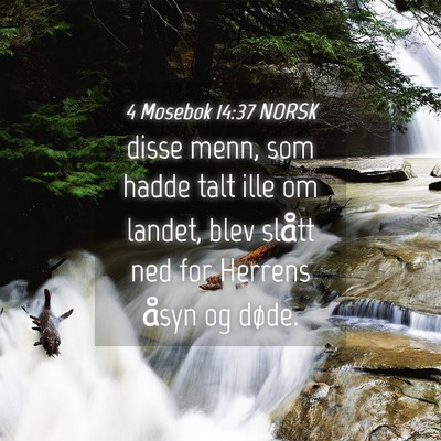 Picture 04 - 4 Mosebok 14:37 NORSK - disse menn, som hadde talt ille om landet, blev - Bible Verse Picture