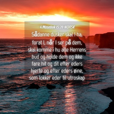 Picture 04 - 4 Mosebok 15:39 NORSK - Sådanne dusker skal I ha, forat I, når I ser - Bible Verse Picture