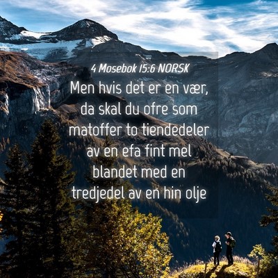 Picture 04 - 4 Mosebok 15:6 NORSK - Men hvis det er en vær, da skal du ofre som - Bible Verse Picture