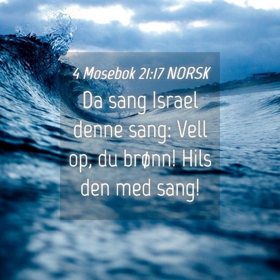 Picture 04 - 4 Mosebok 21:17 NORSK - Da sang Israel denne sang: Vell op, du brønn! - Bible Verse Picture