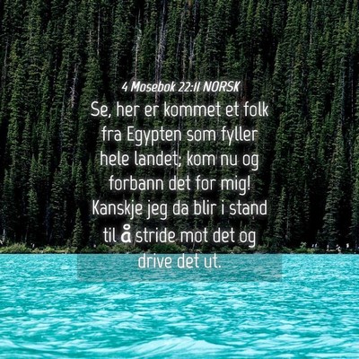 Picture 04 - 4 Mosebok 22:11 NORSK - Se, her er kommet et folk fra Egypten som fyller - Bible Verse Picture