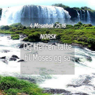 Picture 04 - 4 Mosebok 25:16 NORSK - Og Herren talte til Moses og - Bible Verse Picture