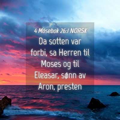 Picture 04 - 4 Mosebok 26:1 NORSK - Da sotten var forbi, sa Herren til Moses og til - Bible Verse Picture