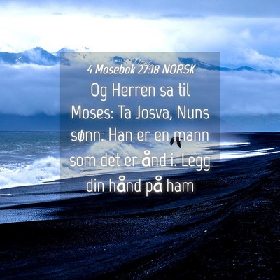 Picture 04 - 4 Mosebok 27:18 NORSK - Og Herren sa til Moses: Ta Josva, Nuns sønn. Han - Bible Verse Picture