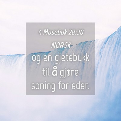 Picture 04 - 4 Mosebok 28:30 NORSK - og en gjetebukk til å gjøre soning for - Bible Verse Picture