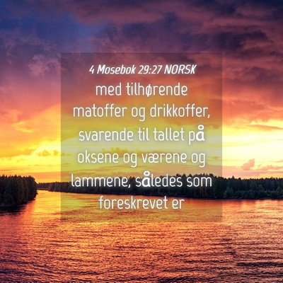 Picture 04 - 4 Mosebok 29:27 NORSK - med tilhørende matoffer og drikkoffer, svarende - Bible Verse Picture
