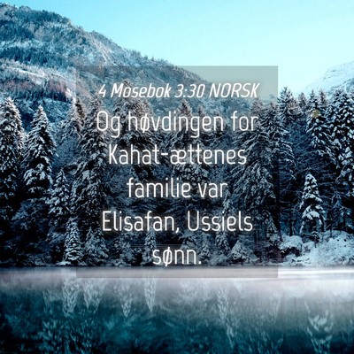 Picture 04 - 4 Mosebok 3:30 NORSK - Og høvdingen for Kahat-ættenes familie var - Bible Verse Picture