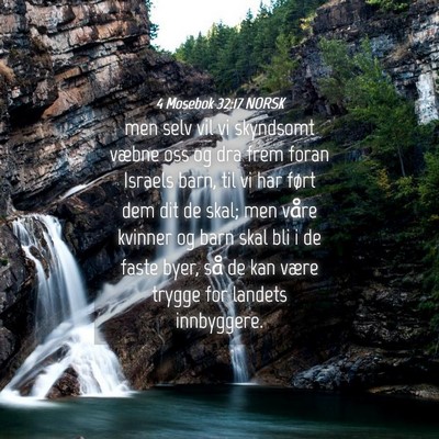 Picture 04 - 4 Mosebok 32:17 NORSK - men selv vil vi skyndsomt væbne oss og dra frem - Bible Verse Picture