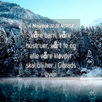 Picture 04 - 4 Mosebok 32:26 NORSK - våre barn, våre hustruer, vårt fe og alle - Bible Verse Picture