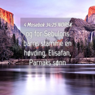 Picture 04 - 4 Mosebok 34:25 NORSK - og for Sebulons barns stamme en høvding, - Bible Verse Picture