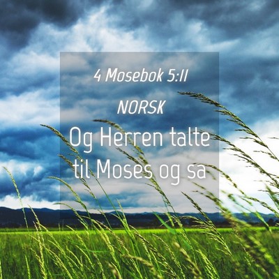 Picture 04 - 4 Mosebok 5:11 NORSK - Og Herren talte til Moses og - Bible Verse Picture