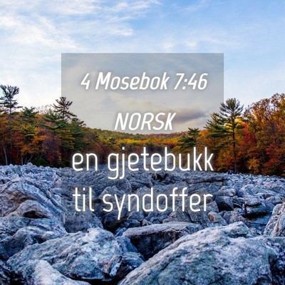 Picture 04 - 4 Mosebok 7:46 NORSK - en gjetebukk til - Bible Verse Picture