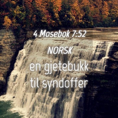 Picture 04 - 4 Mosebok 7:52 NORSK - en gjetebukk til - Bible Verse Picture