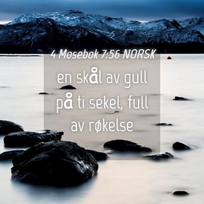 Picture 04 - 4 Mosebok 7:56 NORSK - en skål av gull på ti sekel, full av - Bible Verse Picture