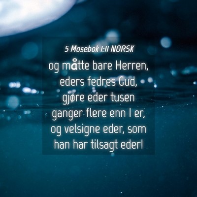 Picture 04 - 5 Mosebok 1:11 NORSK - og måtte bare Herren, eders fedres Gud, gjøre - Bible Verse Picture