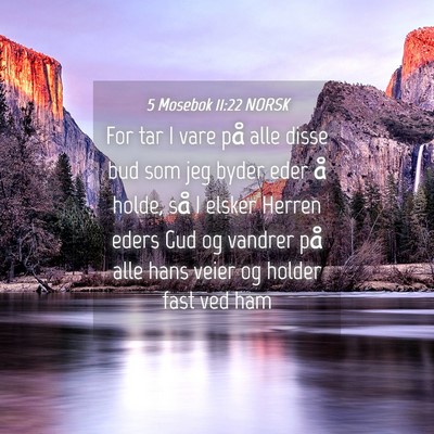Picture 04 - 5 Mosebok 11:22 NORSK - For tar I vare på alle disse bud som jeg byder - Bible Verse Picture