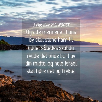 Picture 04 - 5 Mosebok 21:21 NORSK - Og alle mennene i hans by skal stene ham til - Bible Verse Picture