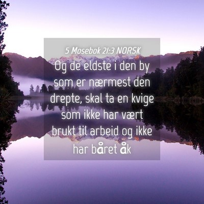 Picture 04 - 5 Mosebok 21:3 NORSK - Og de eldste i den by som er nærmest den drepte, - Bible Verse Picture