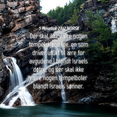 Picture 04 - 5 Mosebok 23:17 NORSK - Der skal ikke være nogen tempelskjøge {de. en - Bible Verse Picture