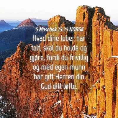 Picture 04 - 5 Mosebok 23:23 NORSK - Hvad dine leber har talt, skal du holde og - Bible Verse Picture