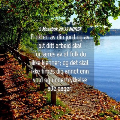 Picture 04 - 5 Mosebok 28:33 NORSK - Frukten av din jord og av alt ditt arbeid skal - Bible Verse Picture