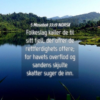 Picture 04 - 5 Mosebok 33:19 NORSK - Folkeslag kaller de til sitt fjell; der ofrer de - Bible Verse Picture