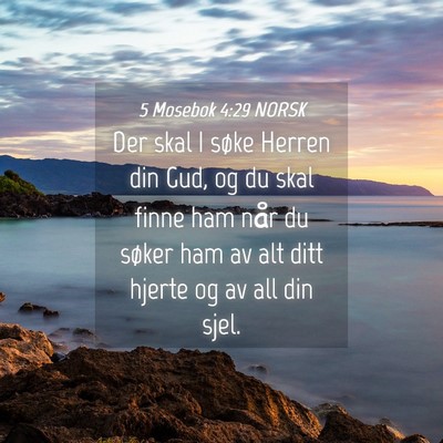 Picture 04 - 5 Mosebok 4:29 NORSK - Der skal I søke Herren din Gud, og du skal finne - Bible Verse Picture
